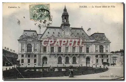 Tours Cartes postales Le nouvel hotel de ville