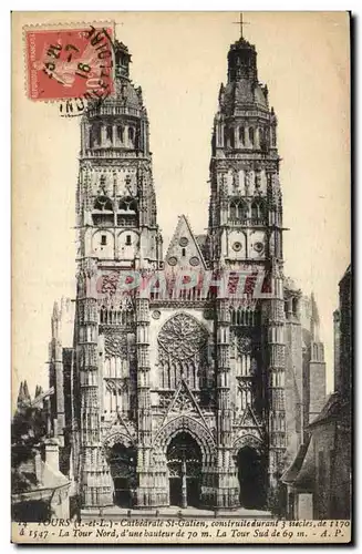 Tours Cartes postales CAthedrale Saint Gatien