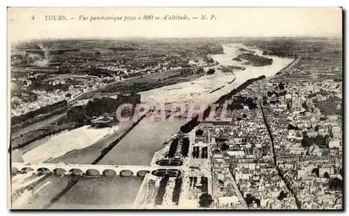 Tours Cartes postales Vue panoramique prise a 800m d&#39altitude