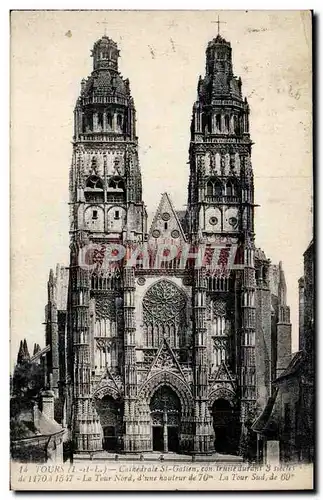 Tours Ansichtskarte AK CAthedrale Saint Galien