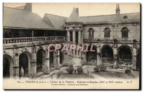 Tours Ansichtskarte AK Cloitre de la Psalette Galerie et escalier