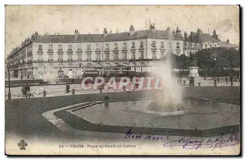 Cartes postales Tours Place du palais de justice