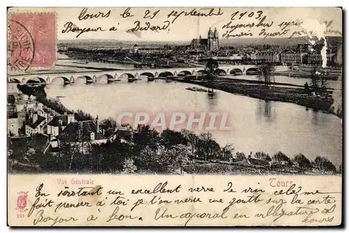 Cartes postales Tours Vue generale