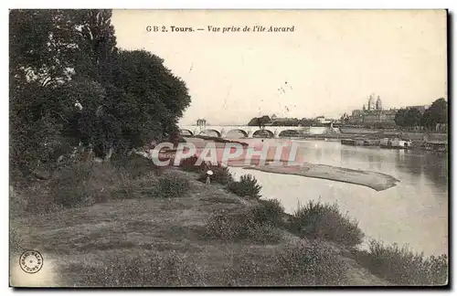 Cartes postales Tours Vue prise de l&#39ile Aucard