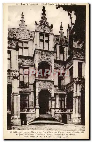 Cartes postales Tours Hotel Gouin