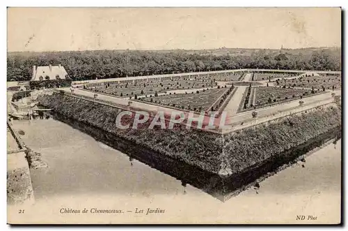 Chenonceaux - Le Chateau - Les Jardins - Ansichtskarte AK