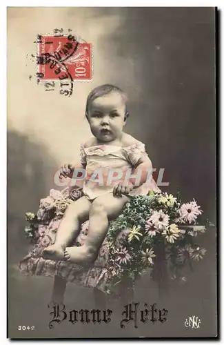 Cartes postales Fantaisie Enfant Bebe Bonne fete