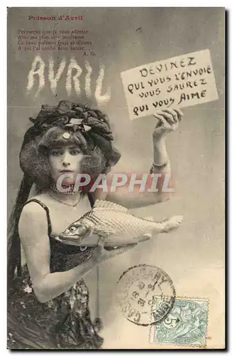 Cartes postales Fantaisie Poisson d&#39avril (paques Easter)