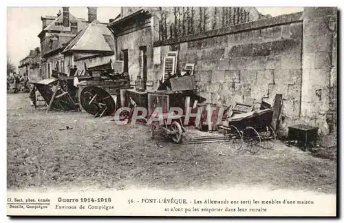 Pont L&#39eveque Cartes postales Les allemands ont sorti les meubles d&#39une maison