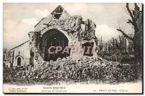 Environs de Compiegne Ansichtskarte AK Tracy le Val l&#39eglise