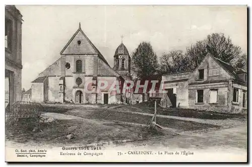 Carlepont Cartes postales la place de l&#39eglise