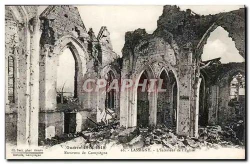 Environs de Compiegne Ansichtskarte AK Lassigny L&#39interieur de l&#39eglise