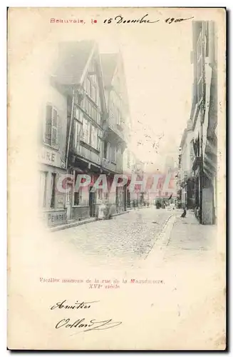 Beauvais Ansichtskarte AK Vieilles maisons de la rue de la manufacture 16eme