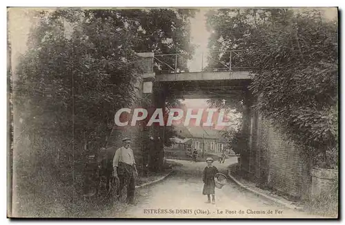 Estrees St Denis Cartes postales Le potn du chemin de fer