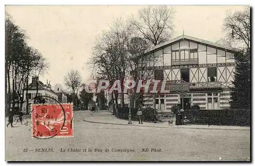 Senlis Cartes postales Le cahlet et la rue de Compiegne