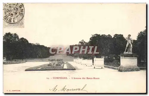 Compiegne Ansichtskarte AK L&#39avenue des beaux Monts