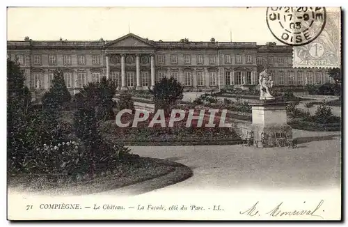 Compiegne Cartes postales Le chateau La facade cote du parc