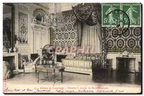 Compiegne Ansichtskarte AK Le chateau Chambre a coucher de Marie Antoinette