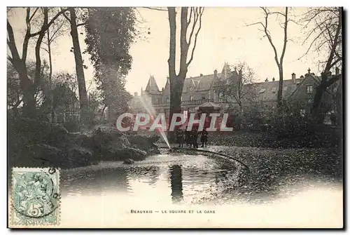 Beauvais Ansichtskarte AK Le square et la gare