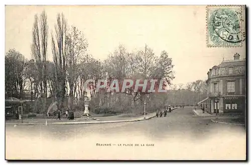 Beauvais Cartes postales La place de la gare