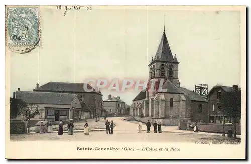 Sainte Genevieve Cartes postales L'eglise et la place