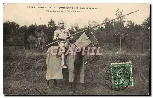 Compiegne Ansichtskarte AK Fete de Jeanne d&#39arc juin 1911 Un chevalier s&#39appretant a jouter