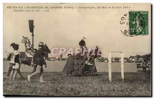 Compiegne Cartes postales Fete de Jeanne d'arc juin 1911 Chevaliers dans la lice