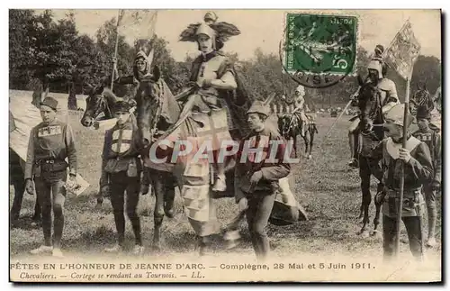 Compiegne Cartes postales Fete de Jeanne d&#39arc juin 1911 Chevaliers Cortege se rendant au tournois
