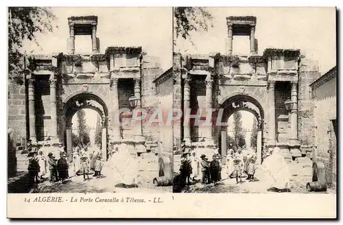 Algerie Cartes postales la porte Caracalla a Tebessa