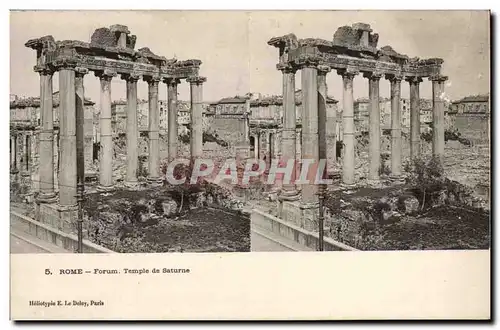 Italie Italia Roma Ansichtskarte AK Forum Temple de Saturne