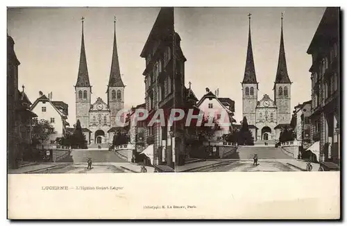Suisse Lucerne Cartes postales L'eglise Saint Leger