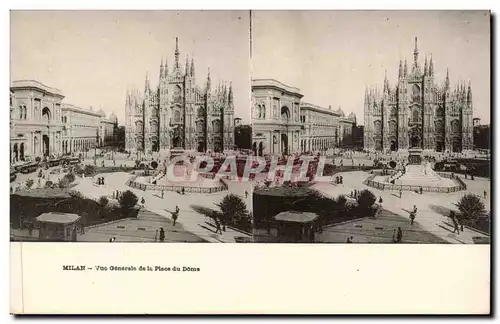 Italie Italia Ansichtskarte AK Milan Vue generale de la place du Dome