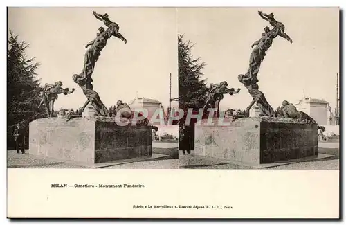 Italie Italia Cartes postales Milan Cimetiere Monument funeraire