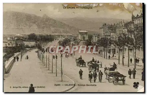 Valence Cartes postales Avenue Gambetta