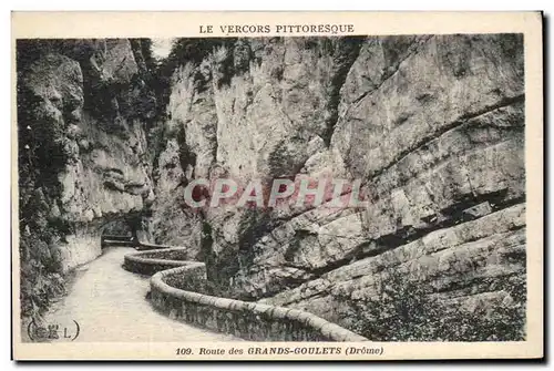 Vercors Cartes postales Route des Grands Goulets