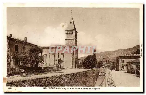 Bouvieres Ansichtskarte AK Les deux ecoles et l&#39eglise