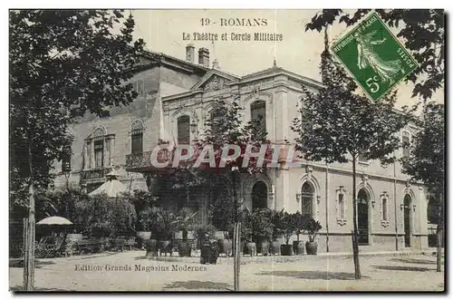 Romans Cartes postales Le theatre et cercle militaire