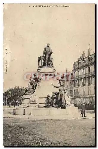 Valence Cartes postales Statue d'Emile augier