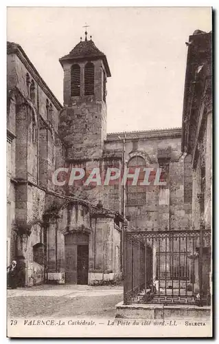 Valence Cartes postales la cathedrale La porte du cote Nord