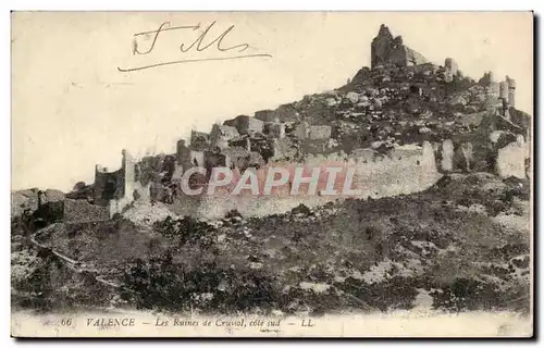 Valence Ansichtskarte AK les ruines de cRussol cote sud