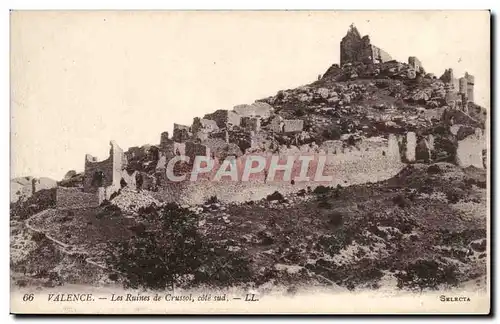 Valence Ansichtskarte AK les ruines de cRussol cote sud