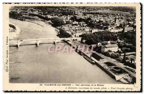 Valence Cartes postales Vue aerienne et le Rhone