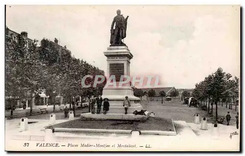Valence Cartes postales Places Madier Montjon et Montalivet