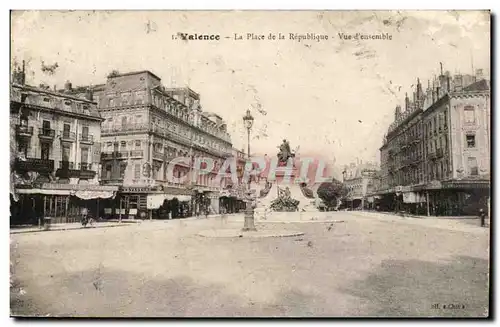 Valence Cartes postales La place de la Republique Vue d&#39ensemble