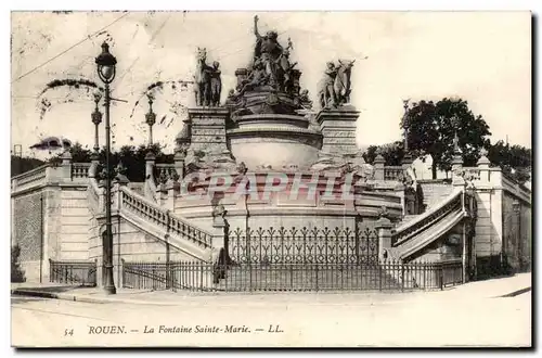 Rouen Cartes postales la fontaine Sainte Marie