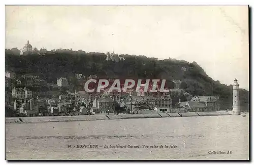 Honfleur Cartes postales Le boulevard Carnot Vue prise de la jetee