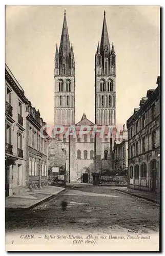 Caen Ansichtskarte AK Eglise Sainte Etienne Abbaye aux hommes FAcade Ouest