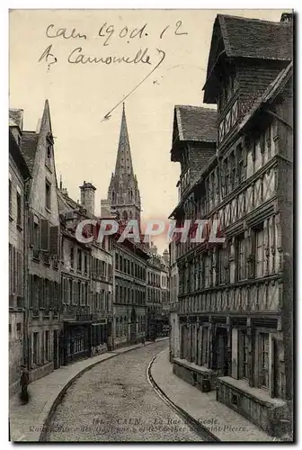 Caen Cartes postales La rue de Geole