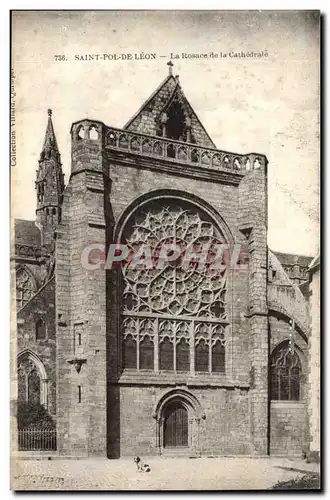 Saint Pol de Leon Ansichtskarte AK La rosace de la cathedrale