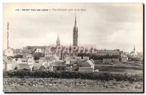 Saint Pol de Leon Cartes postales Vue generale prise de la gare